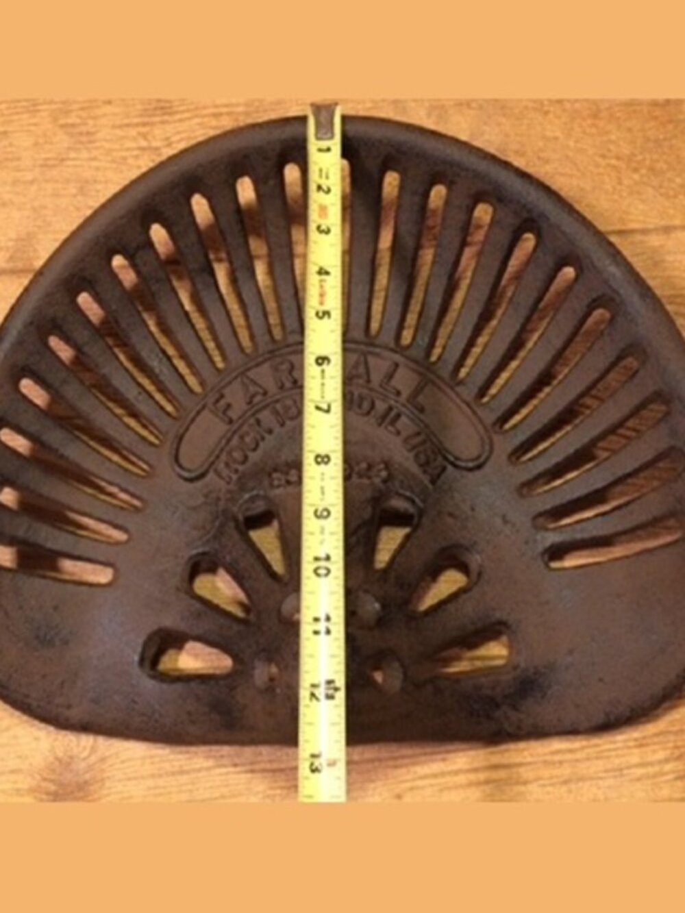 Reproduction Farmall Antique Cast Iron Tractor Seat 15 1/2"wide 0170-08518 AS IS